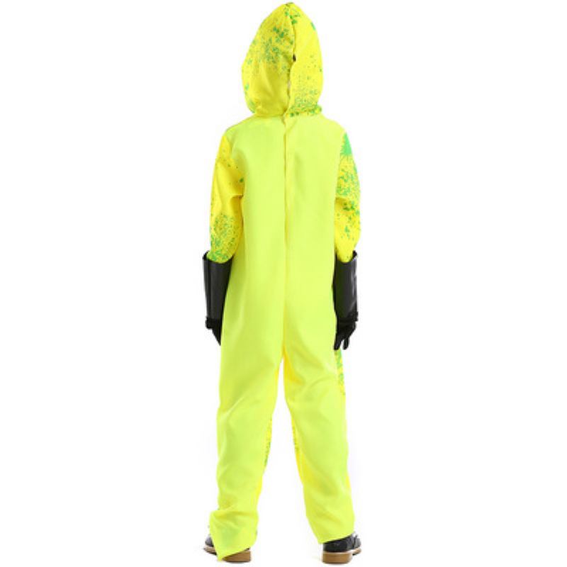 Halloween Horror Jumpsuit Biohazard Protective Clothing Splash Print Neutral Dress Up Zombie