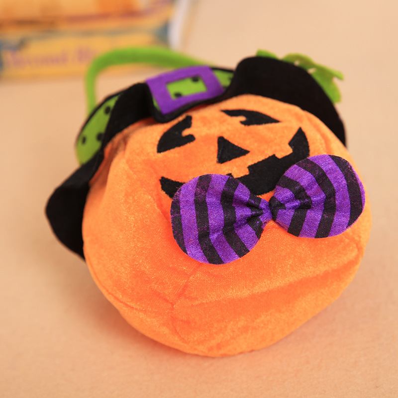 Halloween Props Ghost Festival Τρισδιάστατη Τσάντα Κολοκύθας Little Hand Carrying Flannel Tote Αποκριάτικη Διακόσμησης