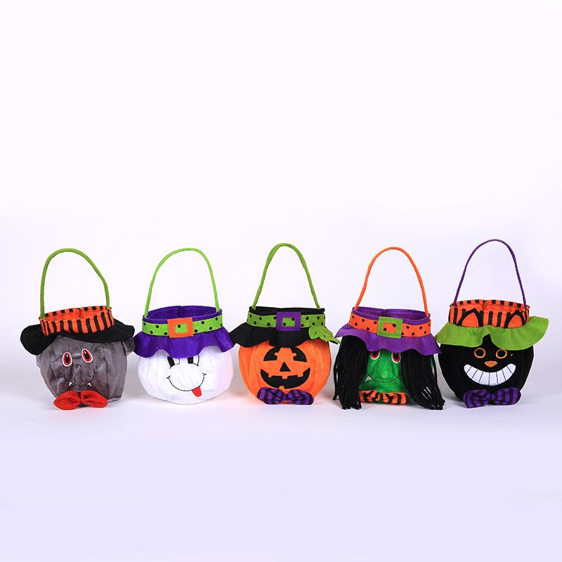 Halloween Props Ghost Festival Τρισδιάστατη Τσάντα Κολοκύθας Little Hand Carrying Flannel Tote Αποκριάτικη Διακόσμησης
