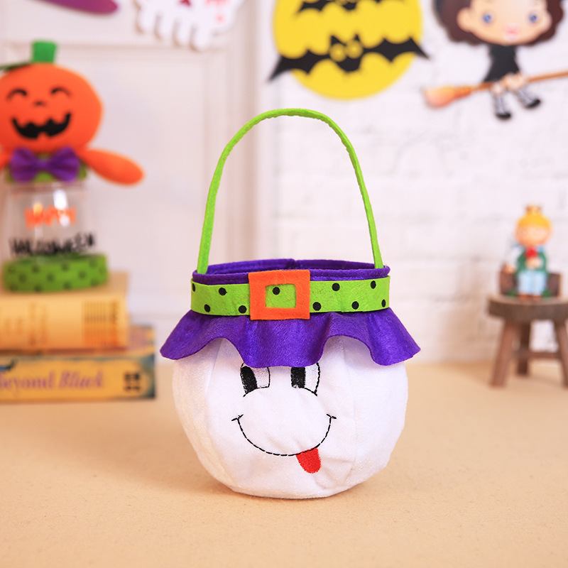 Halloween Props Ghost Festival Τρισδιάστατη Τσάντα Κολοκύθας Little Hand Carrying Flannel Tote Αποκριάτικη Διακόσμησης