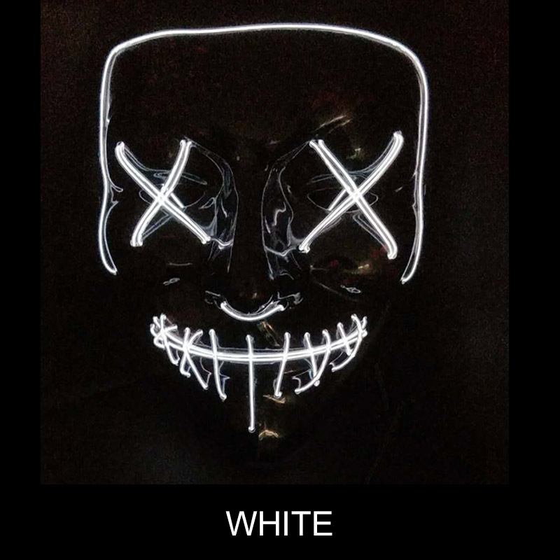 Light Up Mask Led Halloween Led Up Scary Για Το Festival Cosplay