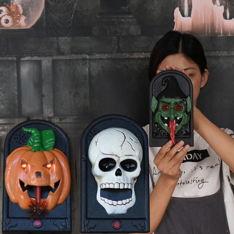 Maggot Toys Horror Doorbell Σκελετός Φαντασμάτων Ολόκληρο Προμήθειες Για Πάρτι Ghost House Glowing Pumpkin Skeleton Διακόσμηση Για Το Halloween