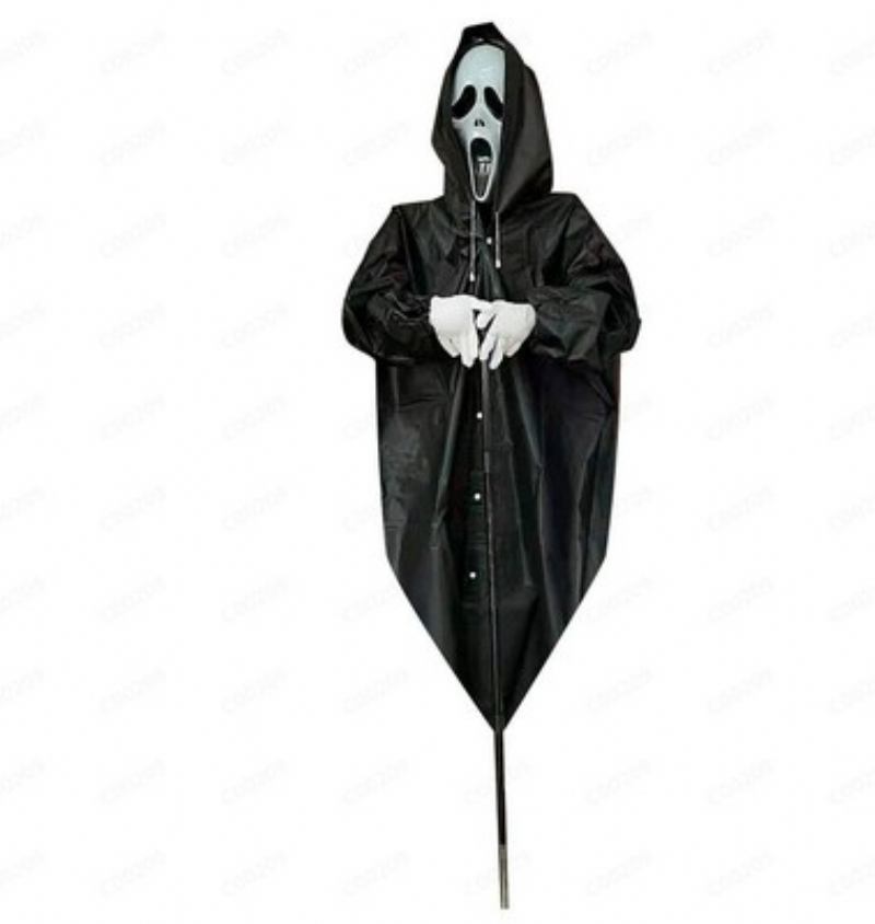 Scream Scare Crow Halloween Screaming Scarecrow Flying In The Wind Skull Scary Ghost Decoration