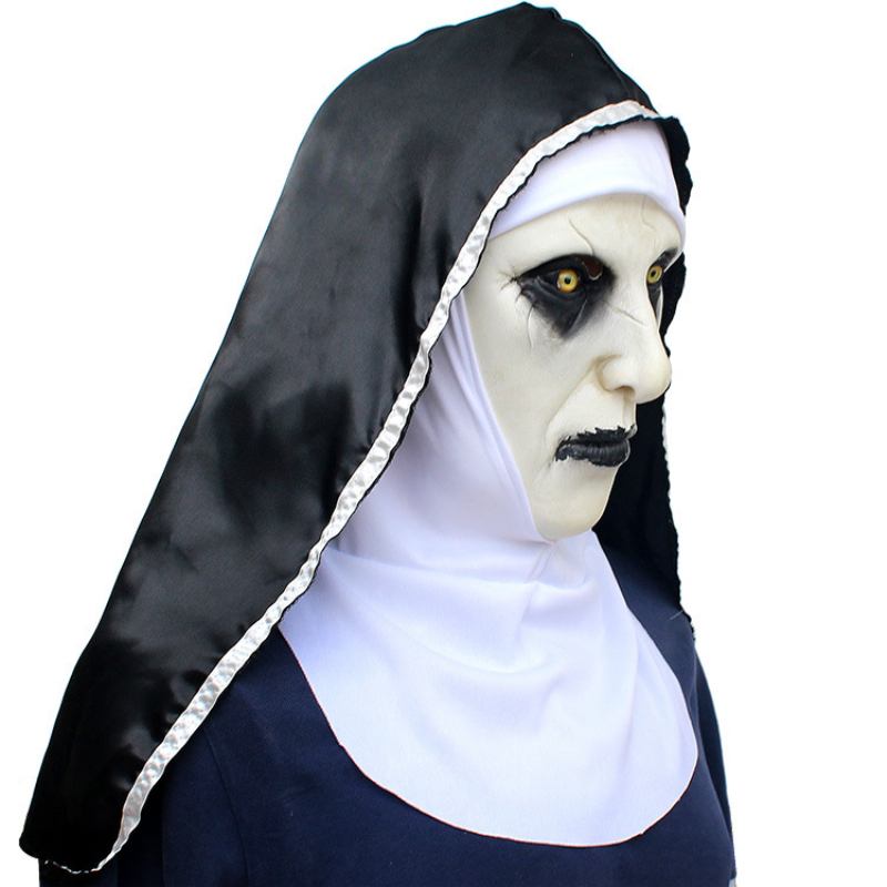 Ταινία 2023 Nun Mask Halloween Ghost Festival Shocked Female Face Headgear