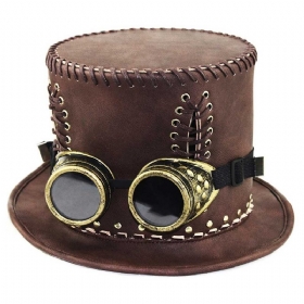 Unisex Καπέλο Steampunk Ρετρό Πανκ Ρουστίκ Pu Δερμάτινο Punk Gentleman Για Κοστούμια Αποκριάτικο Πάρτι