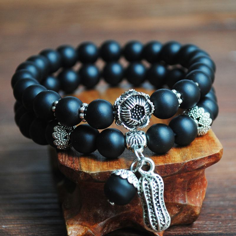 Bohemian Turquoise Beaded Elastic Bracelet Μεταλλικό Στερεοσκοπικό Πολυστρωματικό Βραχιόλι Φυστικιών