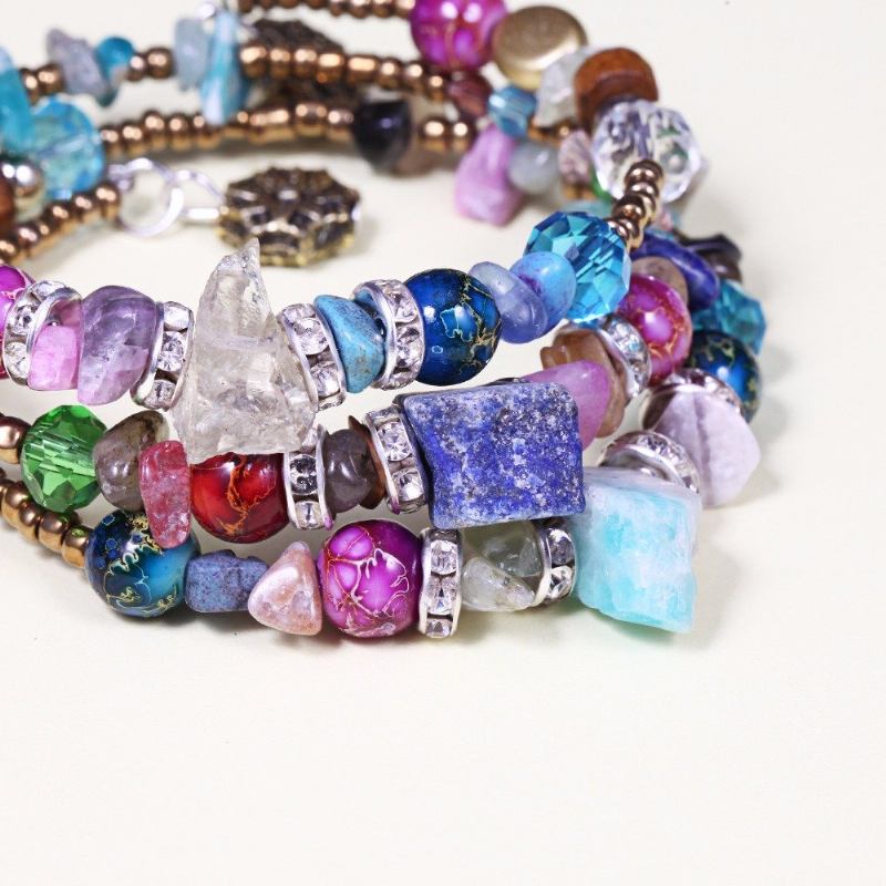 Βραχιόλι Bohemian Crystal Multi-layer Ρετρό Στυλ Αχάτη Για Γυναίκες