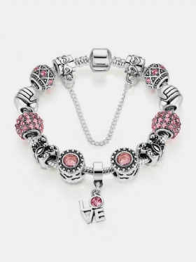Βραχιόλι Silver Crown Love Charm Για Γυναικεία Κρυστάλλινα Γυάλινες Χάντρες Βραχιόλια Αξεσουάρ Κοσμημάτων Diy
