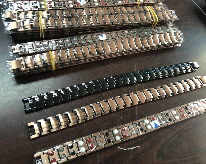 Κόκκινο Χάλκινο Βραχιόλι Pure Magnetic Germanium Μαγνητικό Negative Ion Retro Fashion Bracelet Για Άνδρες