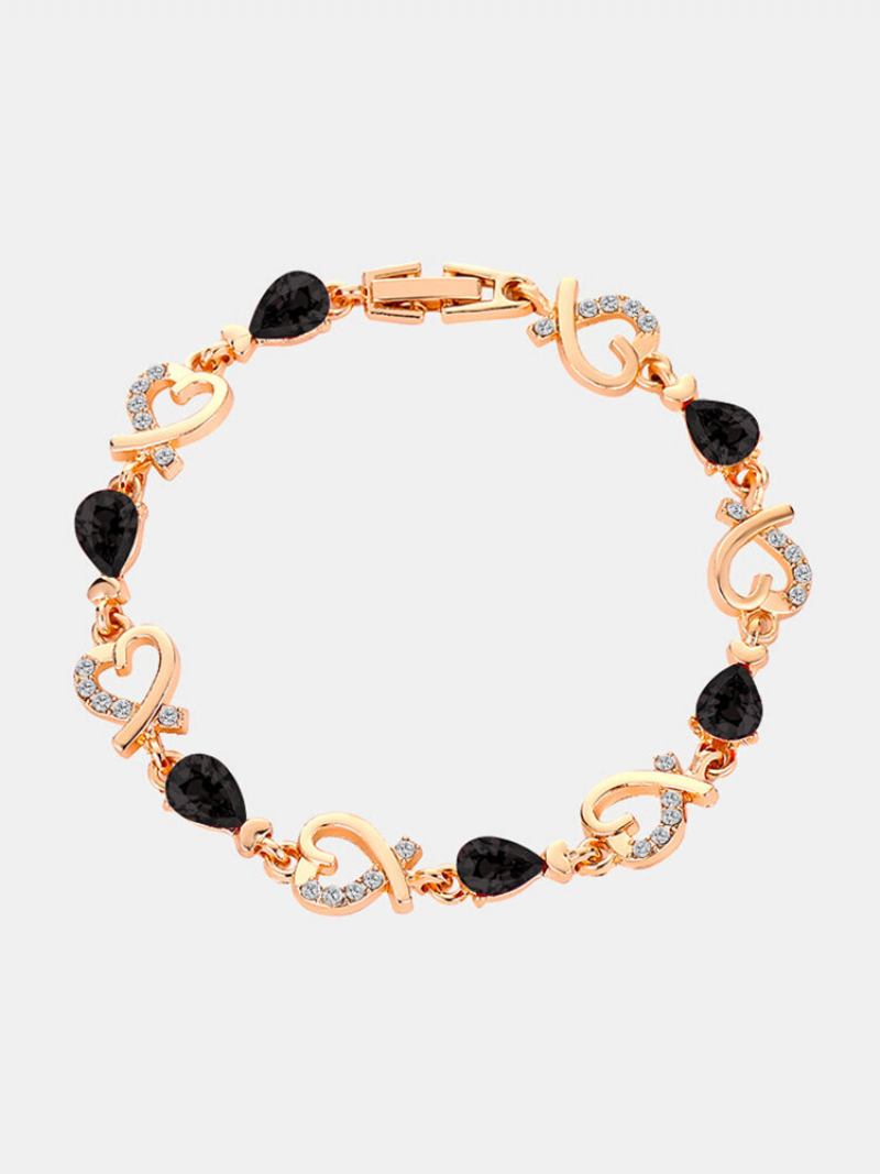 Vintage Heart Γυναικείο Βραχιόλι Hollow Inlaid Diamonds Δώρο Για Την Ημέρα Του Αγίου Βαλεντίνου