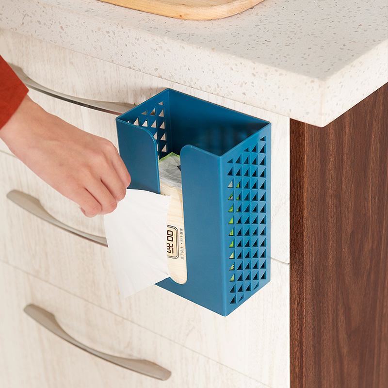 Creative Tissue Box Πολυλειτουργικό Ντουλάπι Συρταριέρα Ράφι Χαρτιού Πλαστικό Επιτραπέζιο Κουτί Αποθήκευσης Χωρίς Διάτρηση