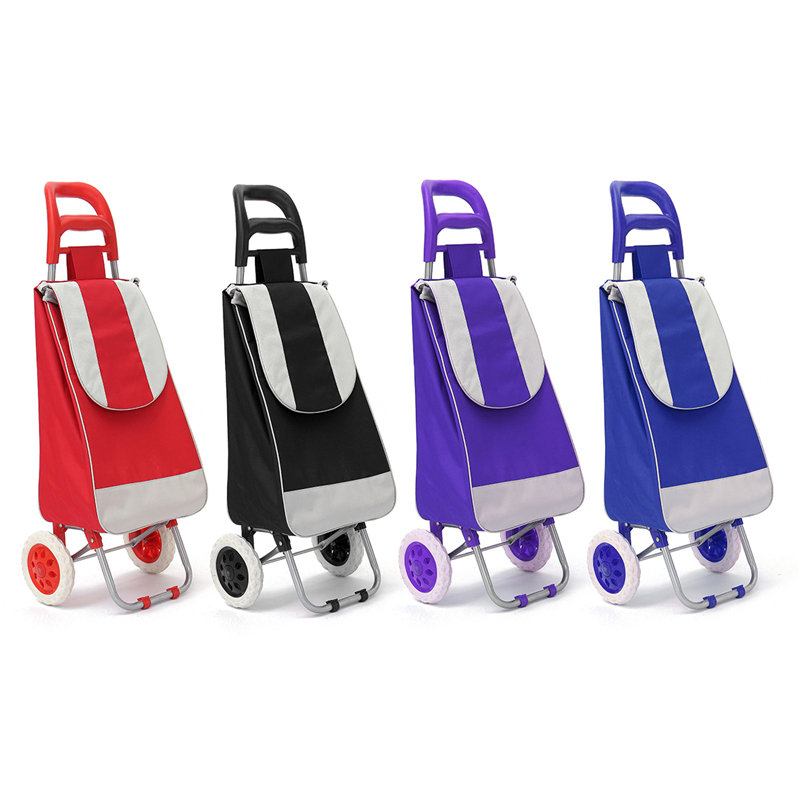 Ipree® Oxford Large Shopping Trolley Bag On Wheels Push Tote Πτυσσόμενες Αποσκευές Παντοπωλείου