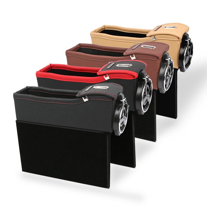 Κάθισμα Αυτοκινήτου Storage Box Gap Bag Garbage Car Δερμάτινο Ποτηροθήκη Νερού Πολλαπλών Λειτουργιών