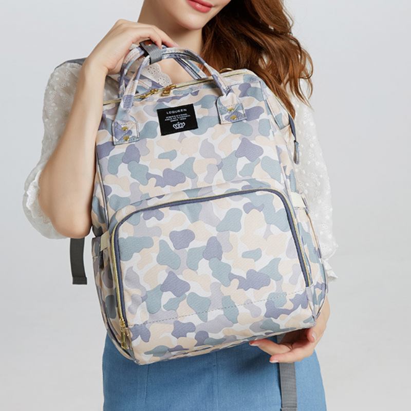 Μοτίβο Παραλλαγής Baby Diaper Nappy Backpack Μεγάλης Χωρητικότητας Αδιάβροχη Πάνα Mother Organizer