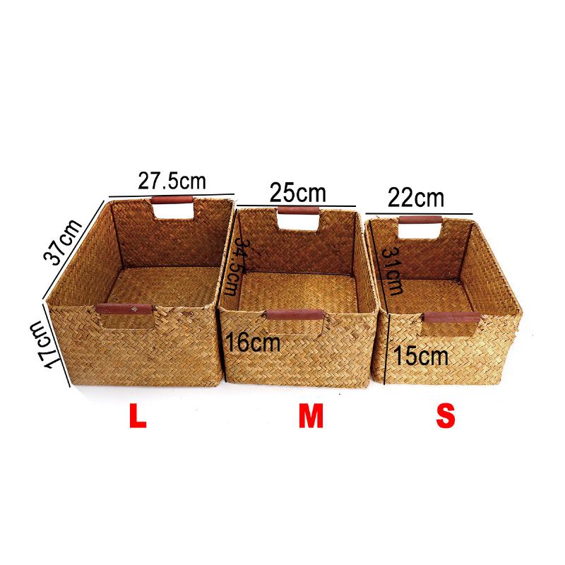Seagrass Woven Storage Καλάθι Θήκη Λουλουδιών Αποθήκευσης Φυτό Γλαστράκι Οργανωτής Τσάντας Διακόσμηση Κήπου
