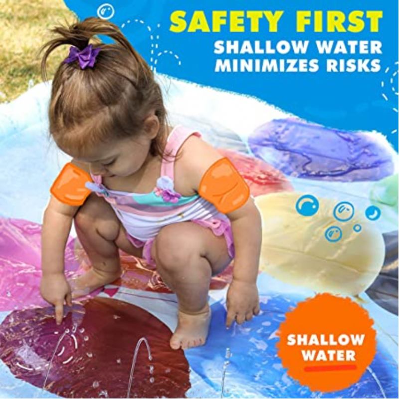 3-σε-1 Sprinkler For Kids Splash Pad And Wading Pool For Learning – Παιδική Πισίνα 68 Ίντσες Φουσκωτό Νερό – Εξωτερική Για Μωρά Και Νήπια «από Το Α Έως Το Ω»