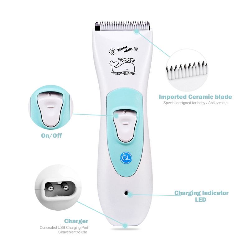 Baby Hair Clipper Set Επαναφορτιζόμενη Ipx-7 Αδιάβροχη Παιδική Κουρευτική Τρίχα Για Οικιακή Χρήση Diy Σετ Κούρεμα