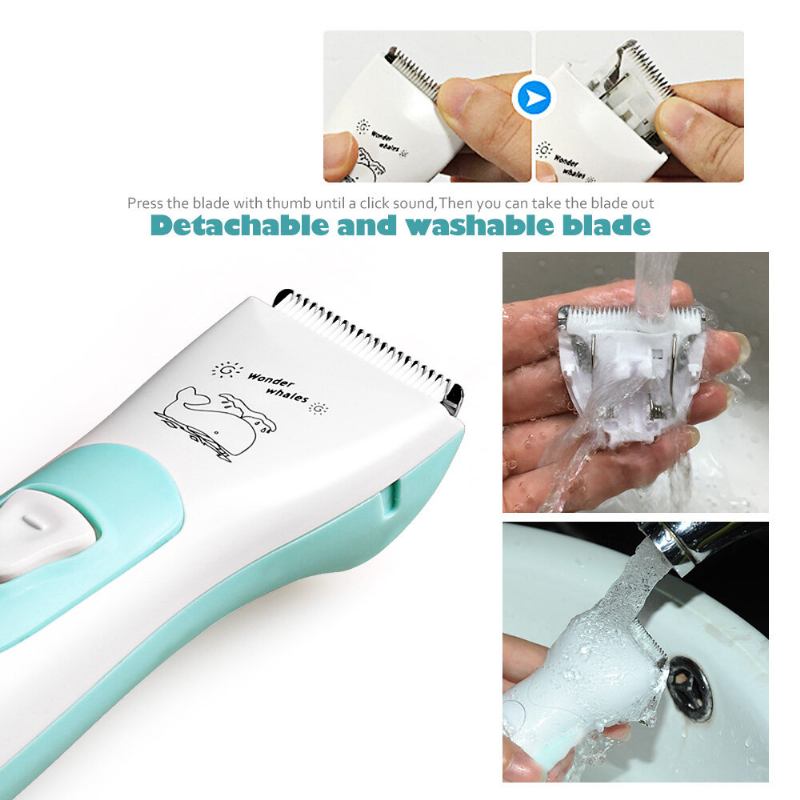 Baby Hair Clipper Set Επαναφορτιζόμενη Ipx-7 Αδιάβροχη Παιδική Κουρευτική Τρίχα Για Οικιακή Χρήση Diy Σετ Κούρεμα