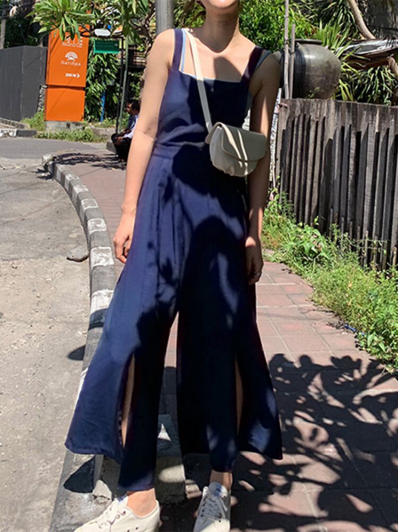 Γυναικεία Φόρμα Casual Straps Split Hem Plus Size