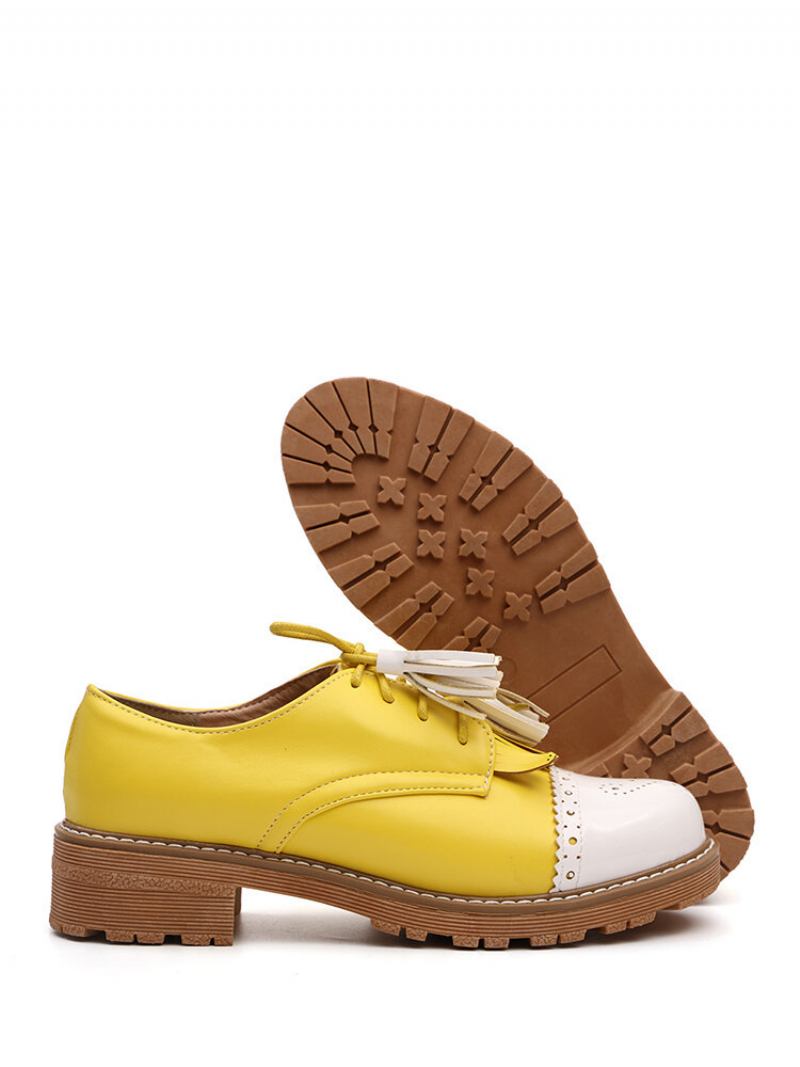 Γυναικεία Tassel Decor Slip Resistant Casual Ladies Creepers Brogue Παπούτσια