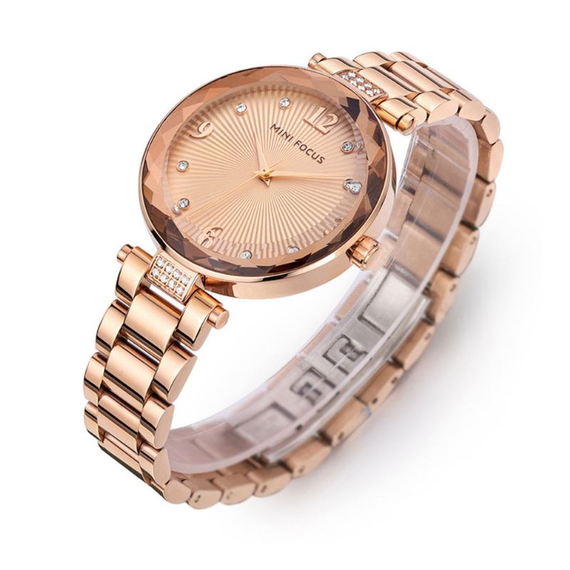 Γυναικείο Ρολόι Με Διαμάντια Εισαγόμενο Quartz Movement Για Επαγγελματικά Ευαίσθητα Ρολόγια Κρυστάλλινου Φακού Ανθεκτικά Στη Φθορά