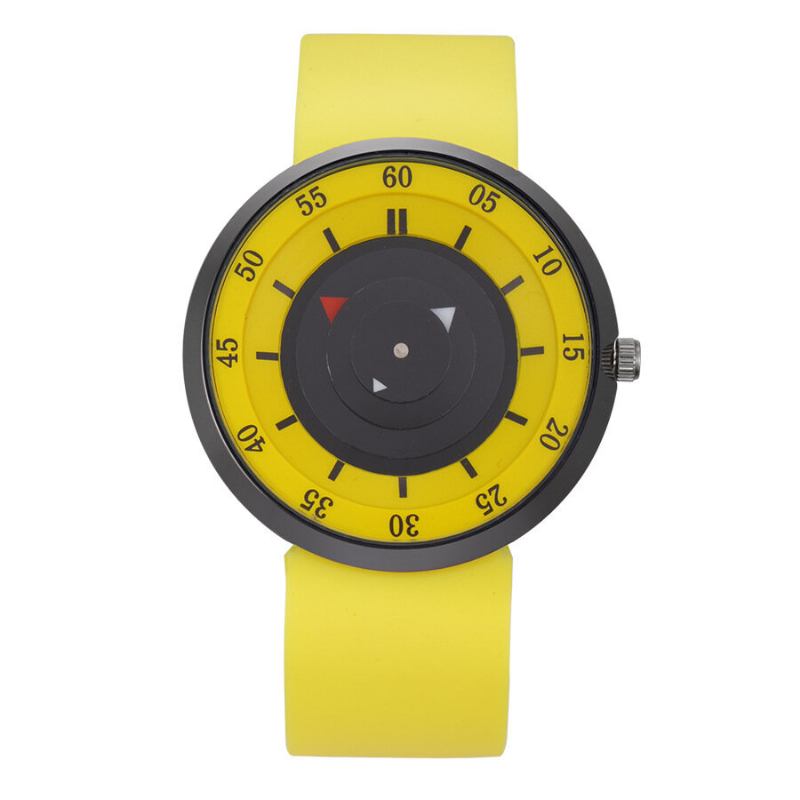 Μόδα Unisex Ρολόι Χειρός Quartz Λουράκι Σιλικόνης Concise Second Disk Creative Ρολόγια Για Γυναίκες Άνδρες