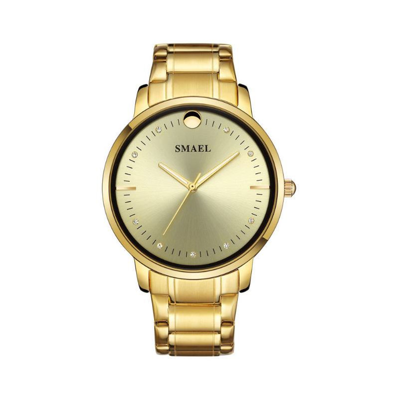 Smael Ανδρικό Ρολόι Μόδας Casual Quartz Αδιάβροχο Χειρός Ημερολογίου Εξωτερικού Χώρου Με Λουράκι Από Ανοξείδωτο Ατσάλι
