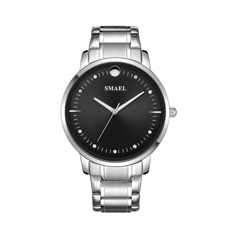 Smael Ανδρικό Ρολόι Μόδας Casual Quartz Αδιάβροχο Χειρός Ημερολογίου Εξωτερικού Χώρου Με Λουράκι Από Ανοξείδωτο Ατσάλι