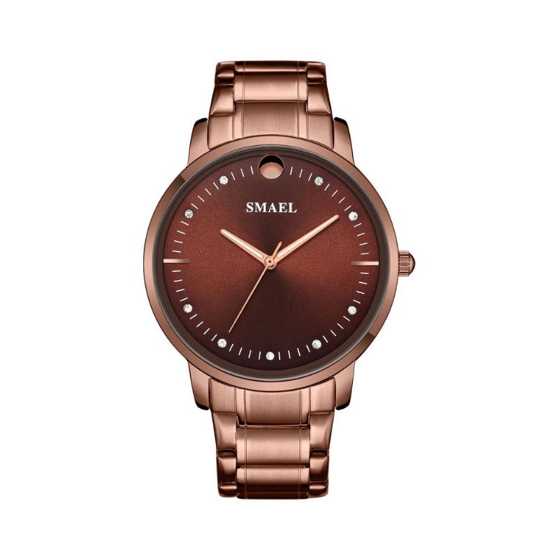 Smael Ανδρικό Ρολόι Μόδας Casual Quartz Αδιάβροχο Χειρός Ημερολογίου Εξωτερικού Χώρου Με Λουράκι Από Ανοξείδωτο Ατσάλι