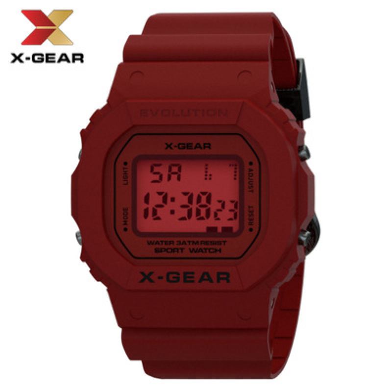 X-gear 3atm Professional Αδιάβροχο Αθλητικό Ρολόι Εξωτερικού Χώρου Square Simple Digital Electronic Watch Moq 20pcs