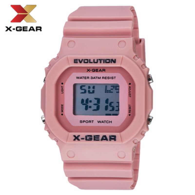 X-gear 3atm Professional Αδιάβροχο Αθλητικό Ρολόι Εξωτερικού Χώρου Square Simple Digital Electronic Watch Moq 20pcs