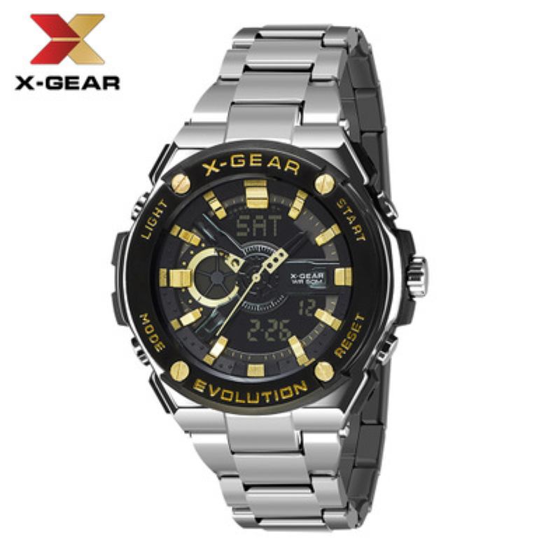 X-gear Fashion Ανδρικό Ρολόι Χαλαζία Από Ανοξείδωτο Ατσάλι Μεγάλο Καντράν Αδιάβροχο Ηλεκτρονικό Moq 20τμχ