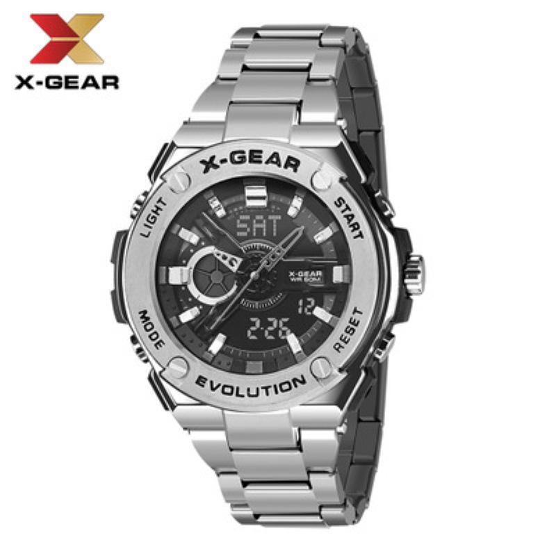 X-gear Fashion Ανδρικό Ρολόι Χαλαζία Από Ανοξείδωτο Ατσάλι Μεγάλο Καντράν Αδιάβροχο Ηλεκτρονικό Moq 20τμχ