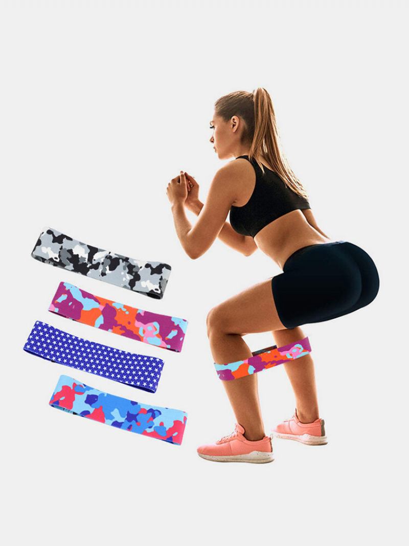 Yoga Resistance Band Pilates Rally Ring Camouflage Αντιολισθητικό Ελαστικό Push Hip Fitness Σχοινί