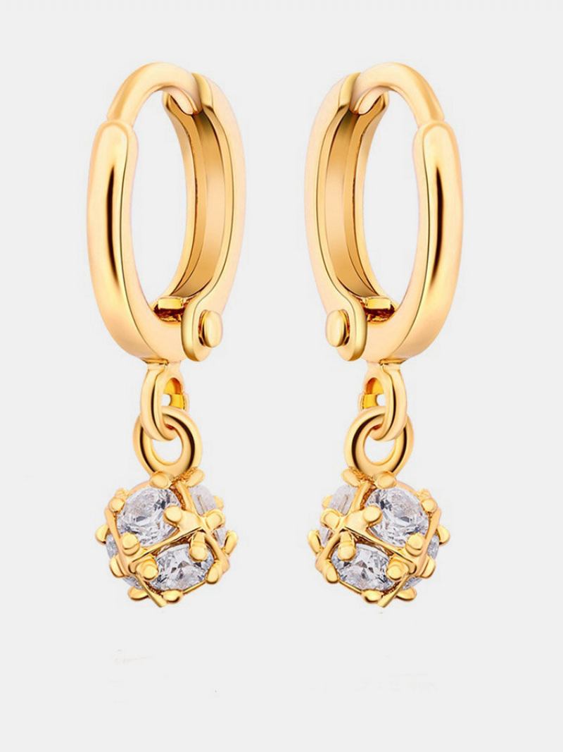 Fashion Ear Drop Σκουλαρίκια Επιχρυσωμένα Ακανόνιστη Μπάλα Γοητείας Κομψά Κοσμήματα Για Γυναίκες