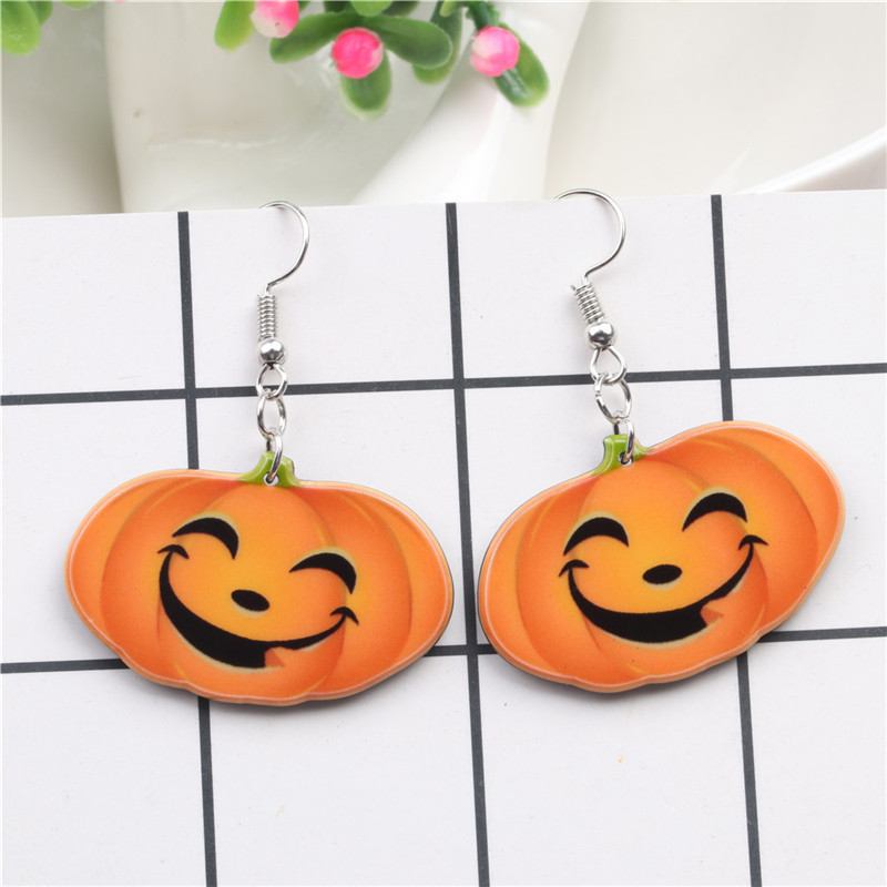 Halloween Pumpkin Earrings Ghost Festival Owl With Propitious Implied Meaning Studs