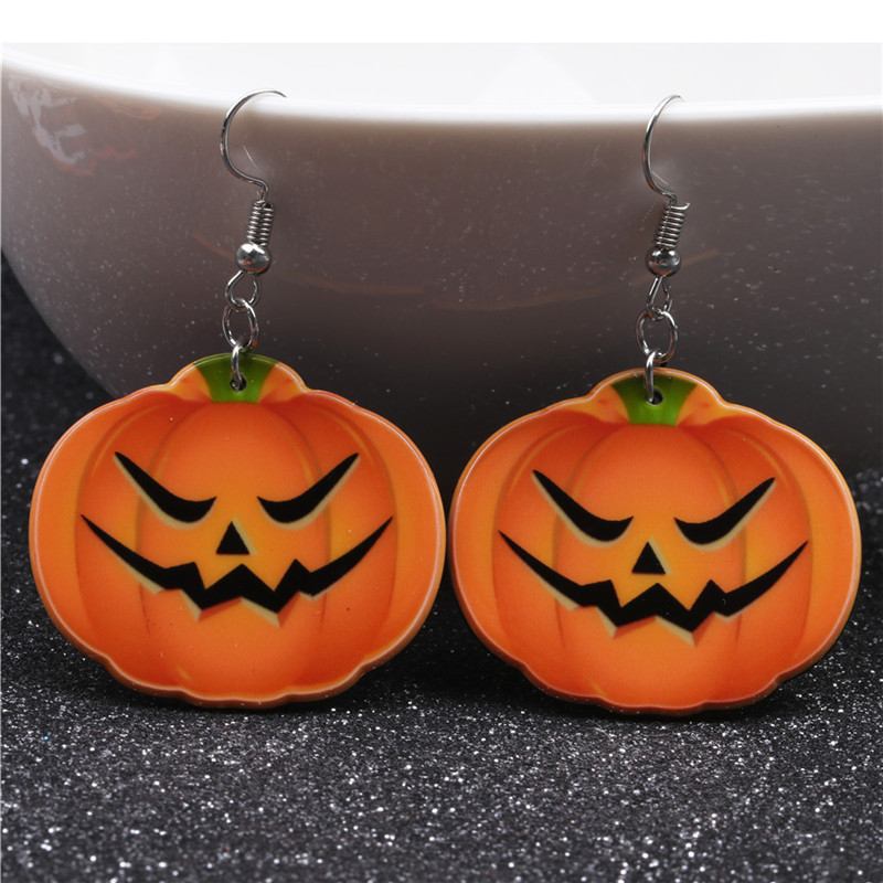 Halloween Pumpkin Earrings Ghost Festival Owl With Propitious Implied Meaning Studs