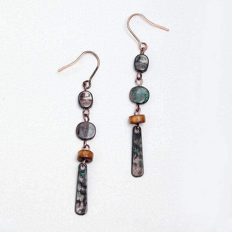 Κρεμαστά Σκουλαρίκια Bohemian Beaded Long Retro Alloy Για Γυναίκες