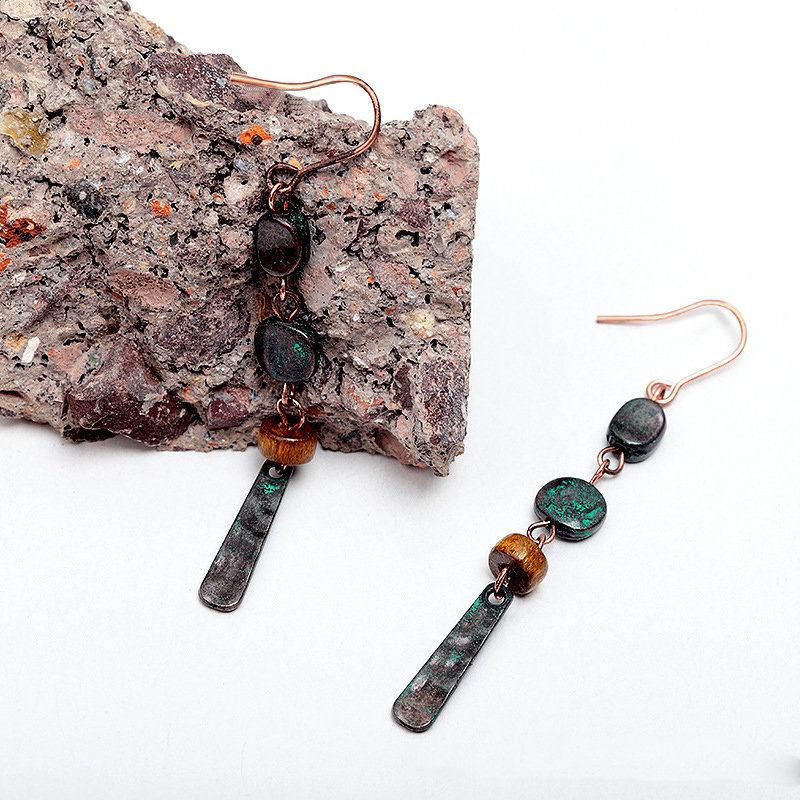 Κρεμαστά Σκουλαρίκια Bohemian Beaded Long Retro Alloy Για Γυναίκες