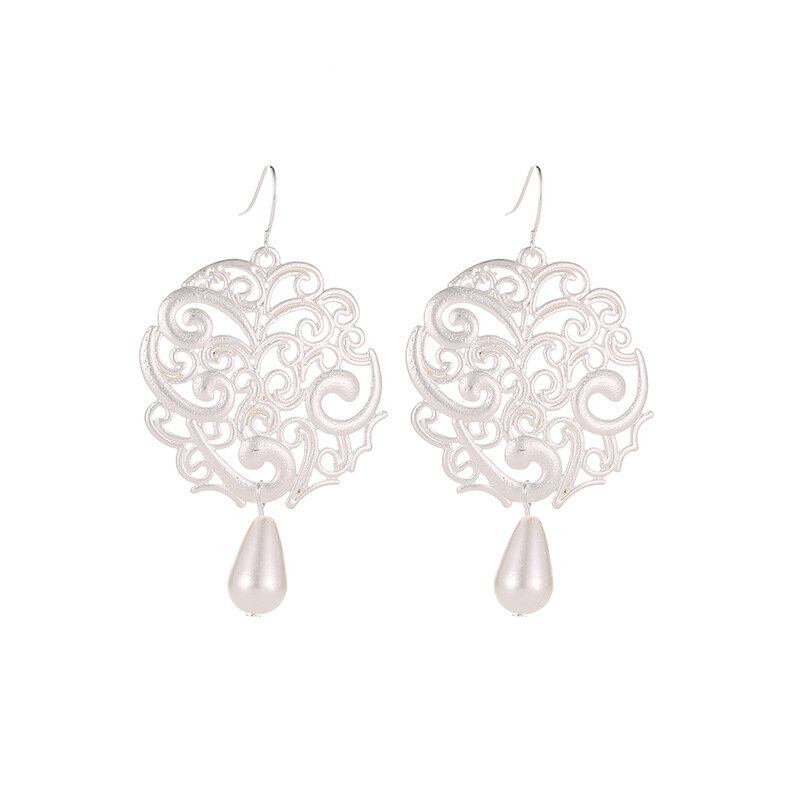 Vintage Ear Drop Earrings Hollow Irregular Water Preals Κρεμαστό Dangle Ethnic Κοσμήματα Για Γυναίκες