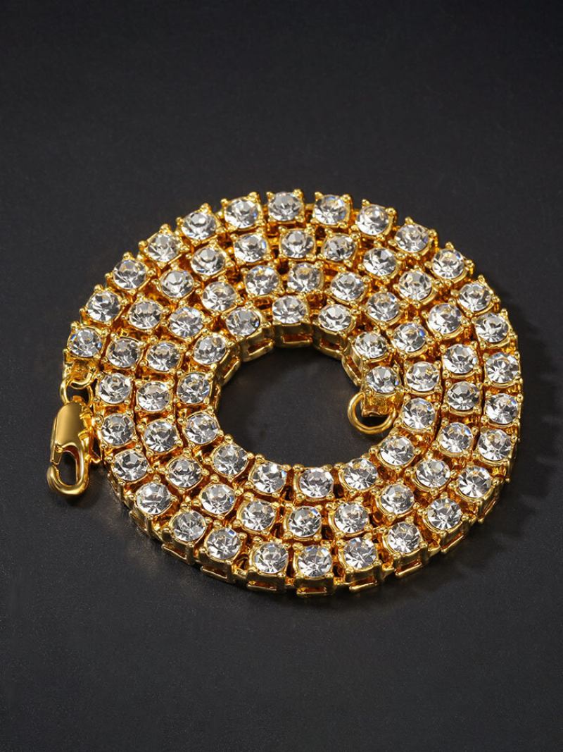 Hip Hop Full Rhinestone Claw Αλυσίδα Ένθετο Κολιέ