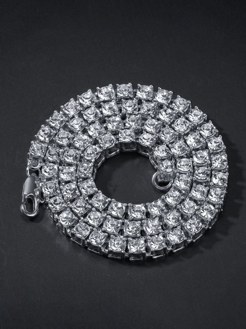 Hip Hop Full Rhinestone Claw Αλυσίδα Ένθετο Κολιέ