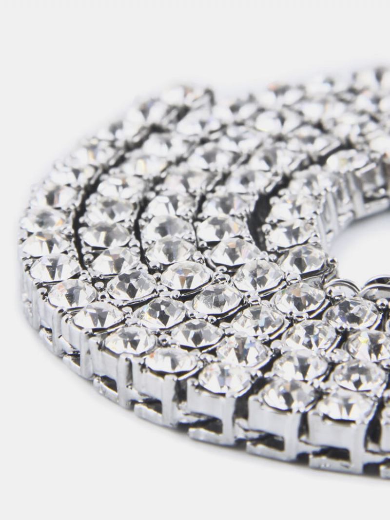 Hip Hop Full Rhinestone Claw Αλυσίδα Ένθετο Κολιέ