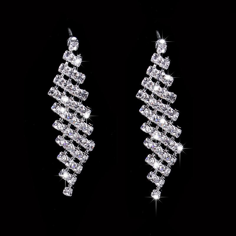 Νυφικό Σετ Κοσμημάτων Luxury Noble Sparkling Full Of Diamonds Κολιέ Και Σκουλαρίκια Starlight 445