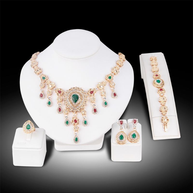 Retro Tassel Ethnic Style Set Κολιέ Πολύτιμος Λίθος Διασυνοριακό Αποκλειστικό Exaggerated Σετ Κοσμήματα