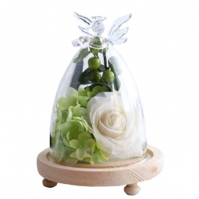 Σετ Γυάλινο Περίβλημα Conserved Fresh Flower Rose Plus Ως Διακοσμητικό Δώρο Για Την Ημέρα Του Αγίου Βαλεντίνου Ή Τα Γενέθλια