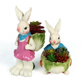 Cartoon Bunny Resin Χειροτεχνία Αξεσουάρ Σπιτιού Προσομοίωση Στολίδια Για Αυλή Κήπου Σαλόνι Μπαλκόνι Γραφείο