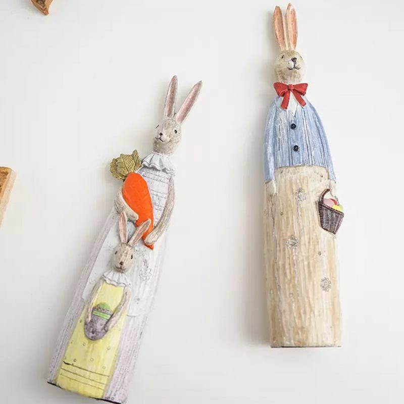 Ρητίνη Rabbit Crafts Στολίδια Δώρα Για Τα Γενέθλια Του Πάσχα Ποιμενική Ζωγραφισμένη Στο Χέρι Κουνέλι Διακόσμηση