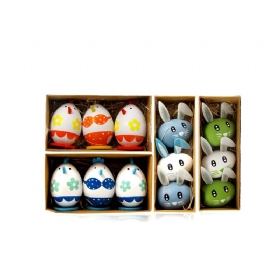 Υπέροχα Πασχαλινά Αυγά Βαμμένα Πλαστικά Κουνελιού Με Ευαίσθητα Χαρακτηριστικά Σταθερή Βάση Χαριτωμένα Δώρα Ουράς Για Παιδιά