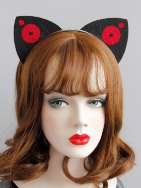 Cosplay Funny Headband Μαύρη Βαμβακερή Κεφαλόδεσμος Για Πάρτι Με Δύο Κύκλους